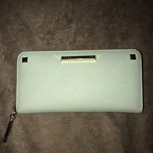Rebecca Minkoff Mint Green Wallet with Gold Accent